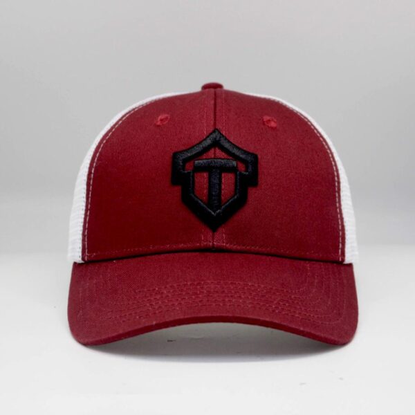 Maroon with white mesh Cap Truck - Image 2