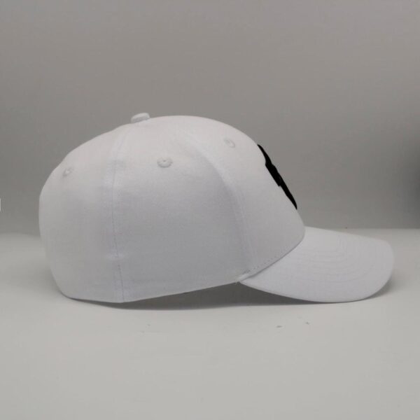 Flex White Fitted Cap - Image 3