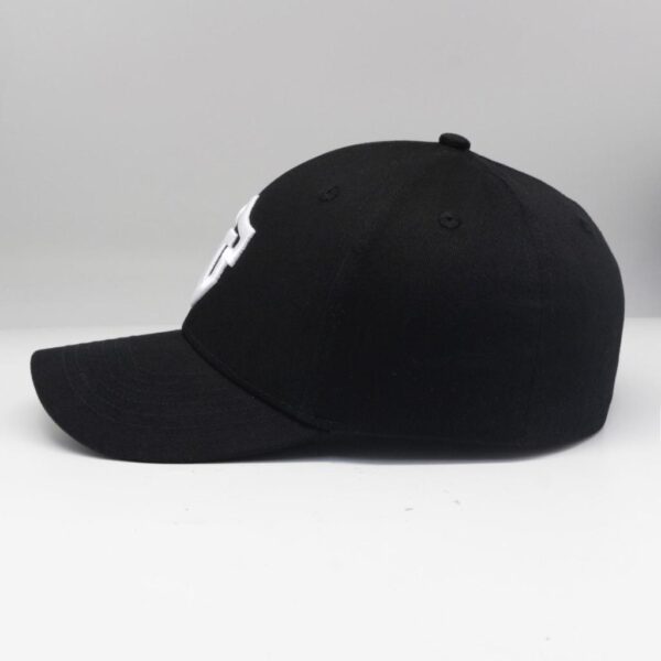 Flex Black Fitted Cap with white logo - Image 5