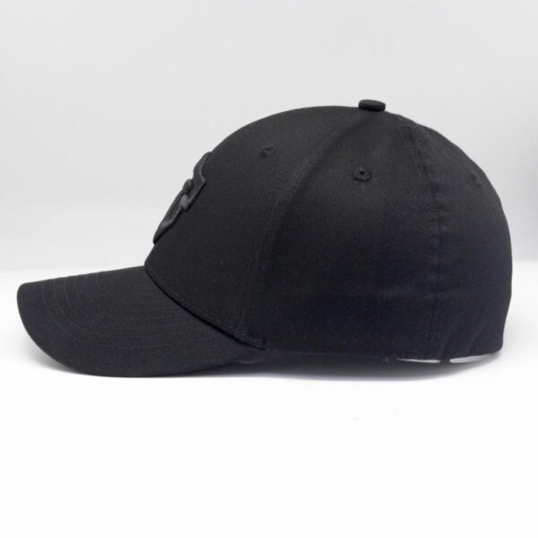 Flex Black Fitted Cap with black logo - Image 5
