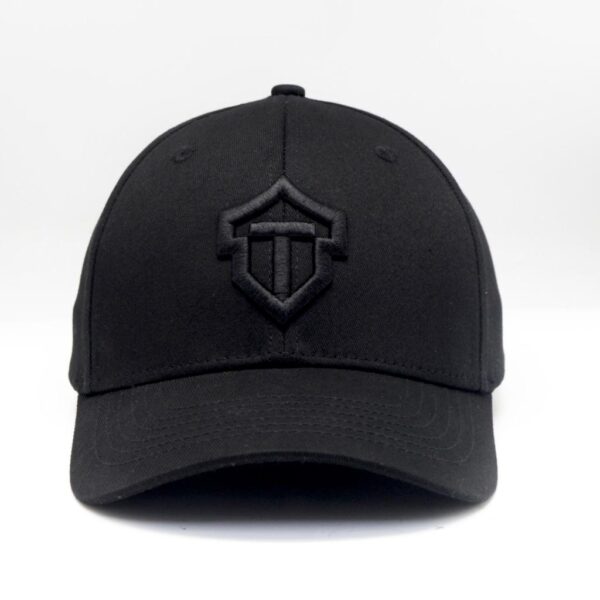 Flex Black Fitted Cap with black logo - Image 2