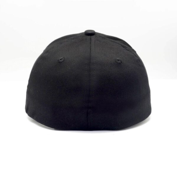 Flex Black Fitted Cap with black logo - Image 4